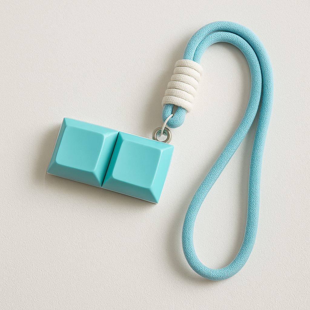 2 key keyboard keychain dsa profile blue