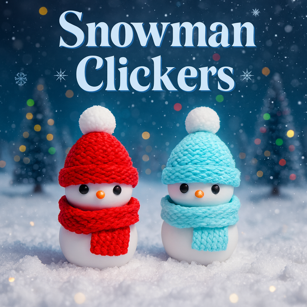 Snowman Fidget Clickers Christmas Gift