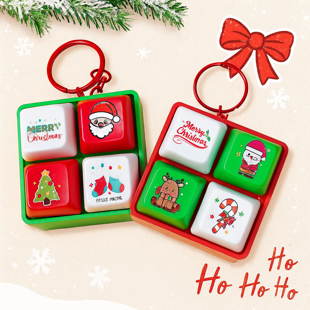 Christmas Songs Fidget Keychain Light Up