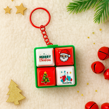 Christmas Songs Fidget Keychain Light Up