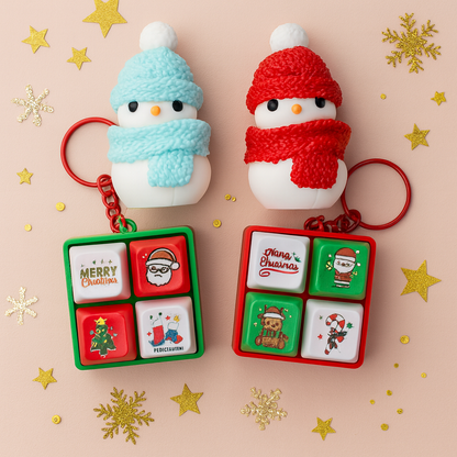 Christmas Songs Fidget Keychain Light Up