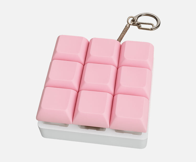 9-Key Classic Mechanical Keyboard Keychain