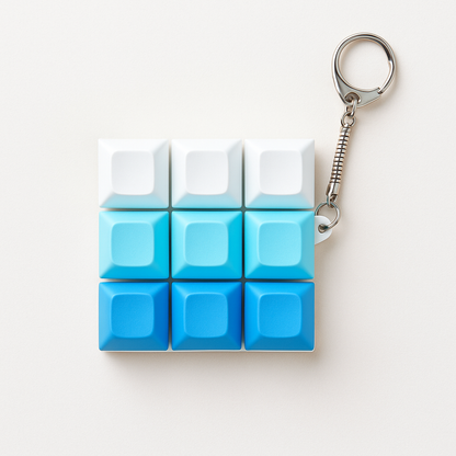 Custom 9 Key keyboard fidget blue white DSA profile