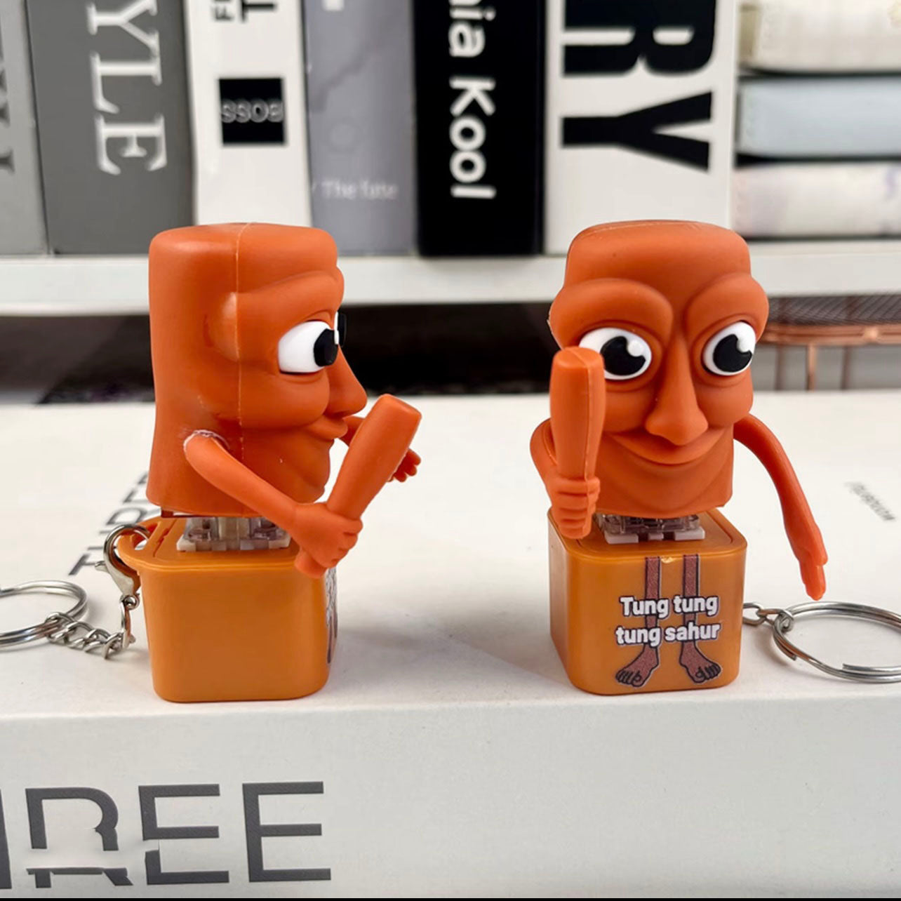 TungTungTung Shanhai Ancient Creature Figures – Stick Man & Shark Action Models, Anime-Inspired Collectible Keychain Toys