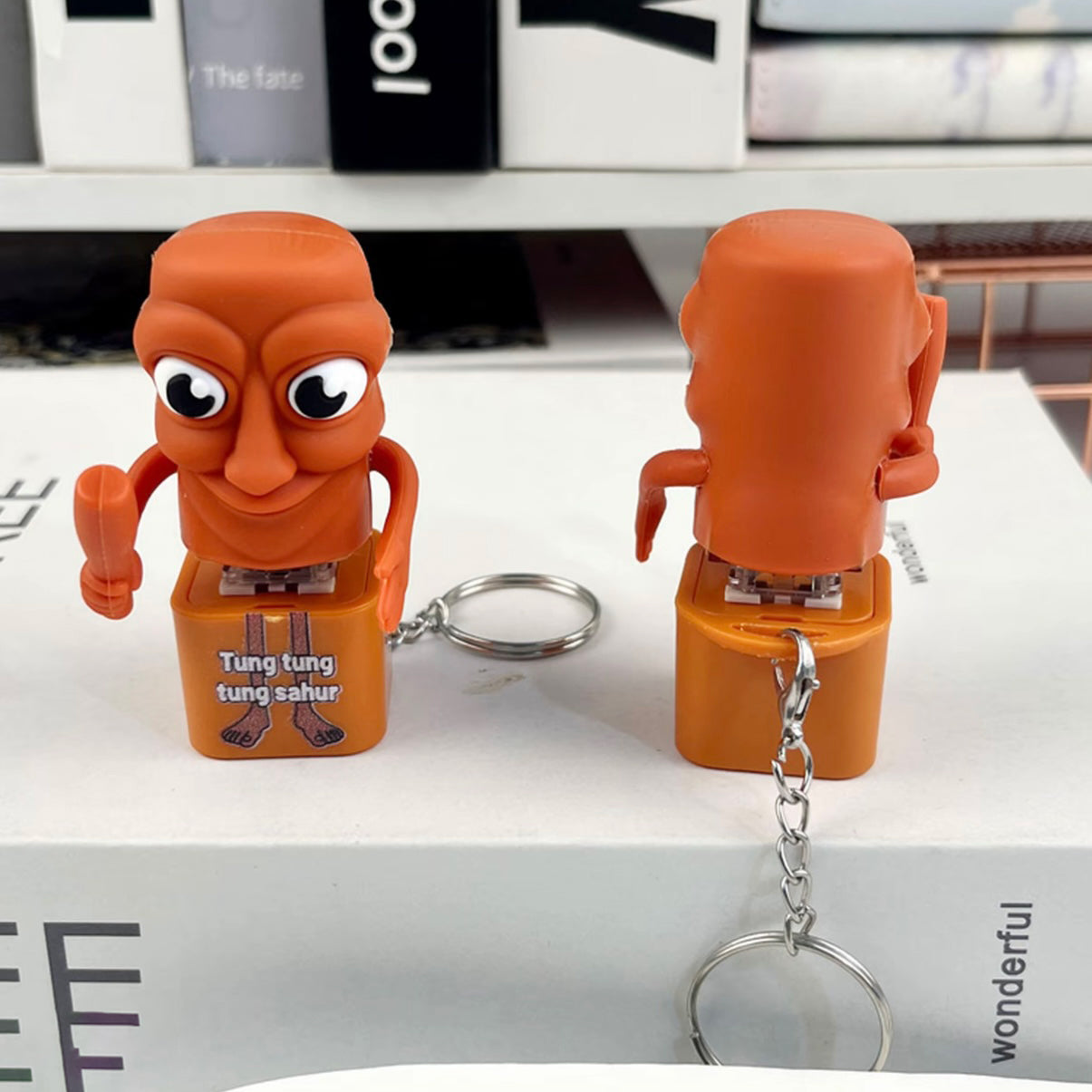 TungTungTung Shanhai Ancient Creature Figures – Stick Man & Shark Action Models, Anime-Inspired Collectible Keychain Toys