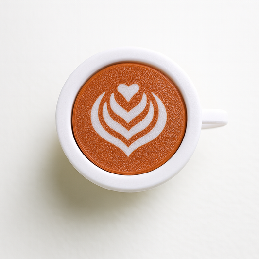 Latte & Heart Coffee Cup Keyboard Clicker Keychain
