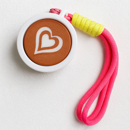 Latte & Heart Coffee Cup Keyboard Clicker Keychain