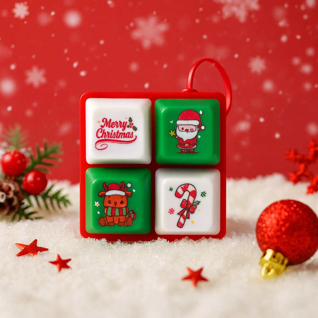 Christmas Songs Fidget Keychain Light Up