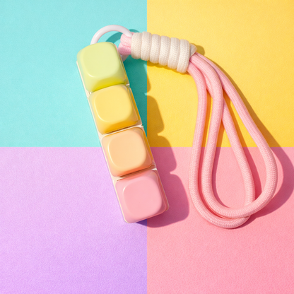 Yellow Pink Jelly Keycaps 4 Key keyboard clicker