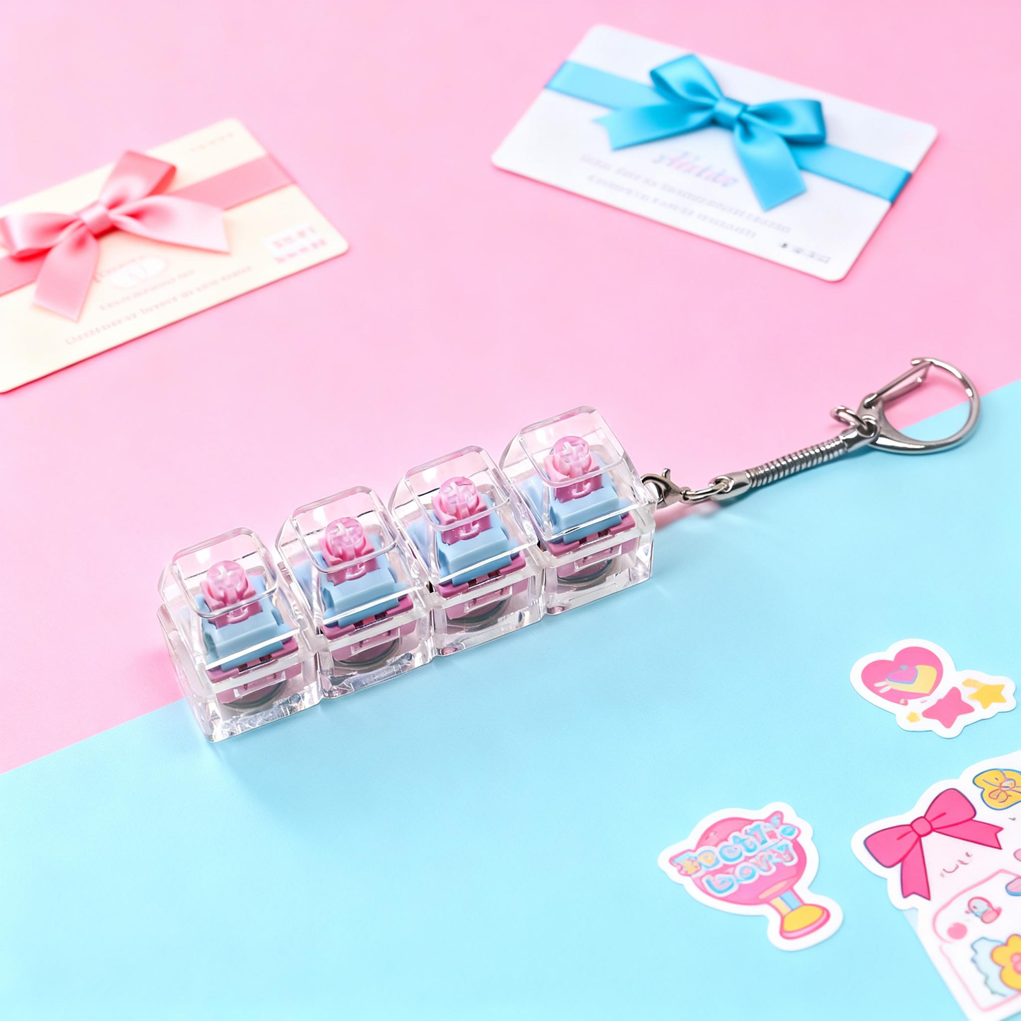 4-Key Keyboard Fidget with RGB Light