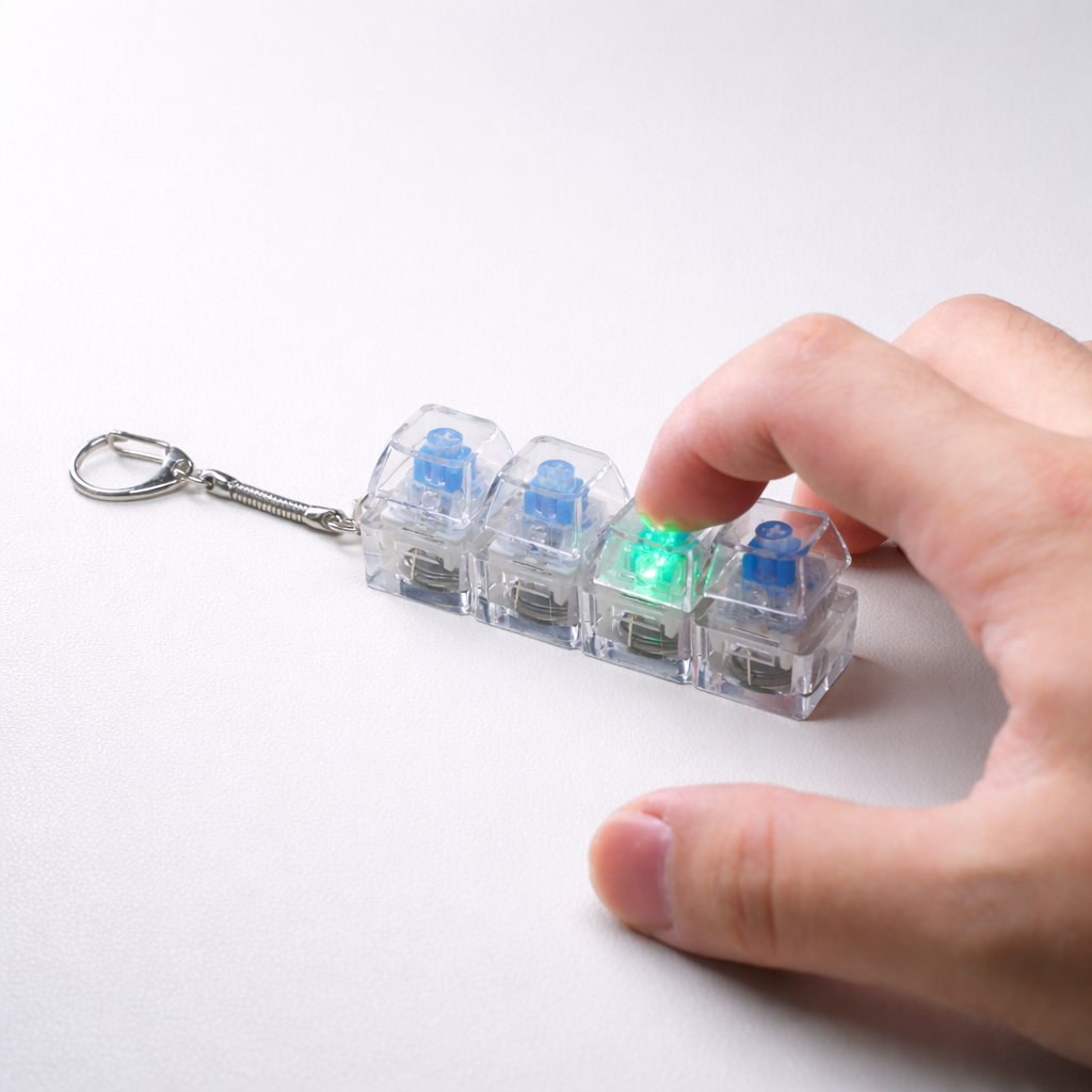 4-Key Keyboard Fidget with RGB Light