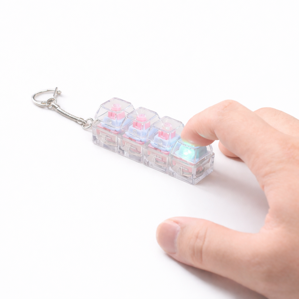 4-Key Keyboard Fidget with RGB Light