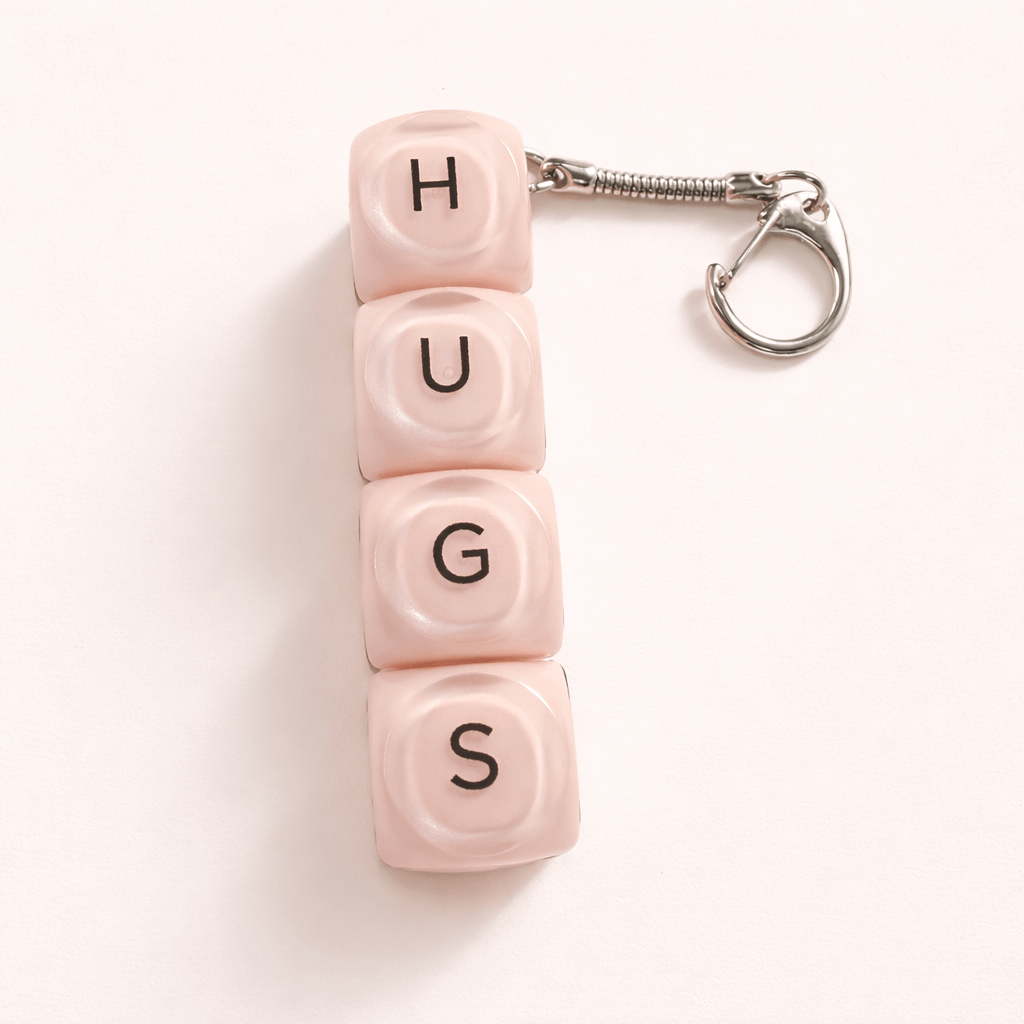 Custom 4, 5, 6 Key Letter Keyboard Fidget Keychain