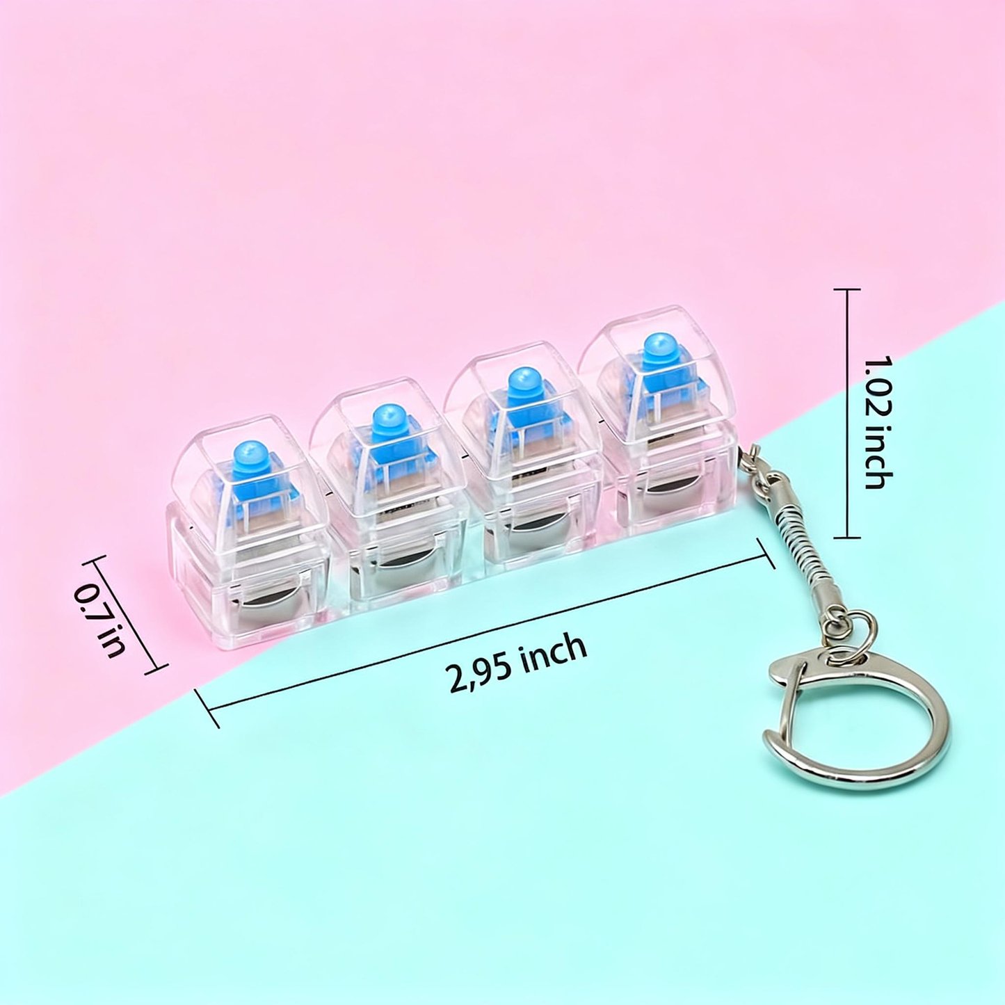 4-Key Keyboard Fidget with RGB Light